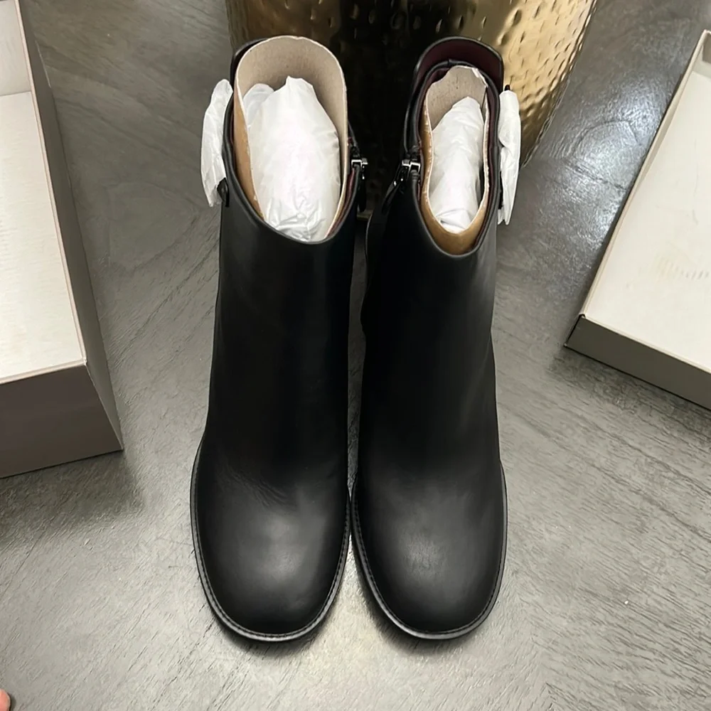 Franco Sarto Women's Rivet Block Heel Ankle Boot_4